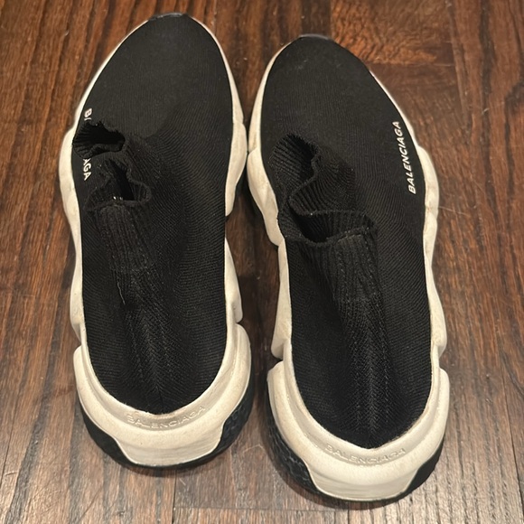 Balenciaga Black and White Sock Sneakers - Picture 7 of 8